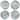 Certified International Playa Shells 8.5-inch Salad/Dessert Plates, Set of 4