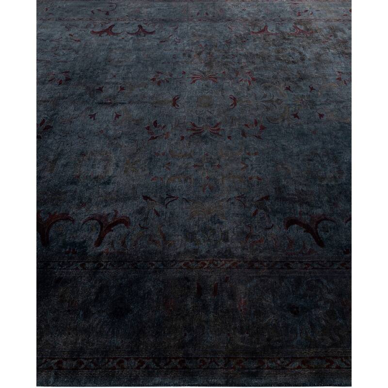 Overdyed One-of-a-Kind Hand-Knotted Area Rug - Black - 8' 0" x 9' 4"