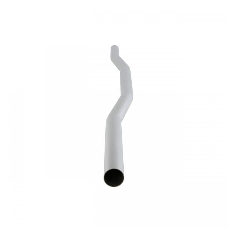 High Tank Toilet - Mahogany Flat Tank, White Round Bowl and Satin L Pipe Renovators Supply