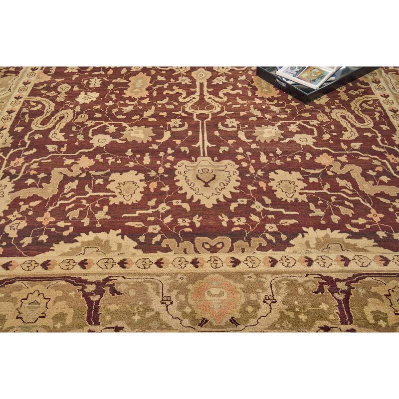 EXQUISITE RUGS ONE-OF-A-KIND Antique Weave Collection Hand Knotted Brown Rug - 10'6"x14'6"