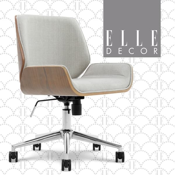 slide 2 of 48, Elle Decor Ophelia Low-Back Task Chair in Chrome Finish Grey