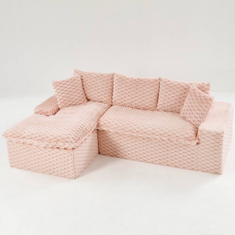 Modular Chaise Lounge Couch Convertible Multi Shape Sectional Sofa