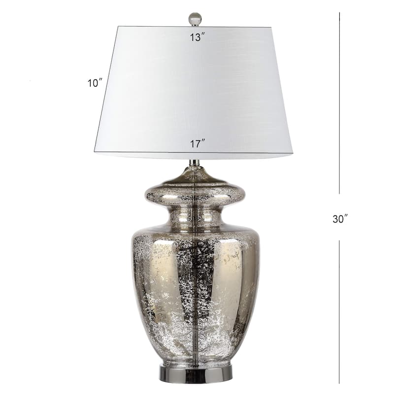 Elicia 31" Glass LED Table Lamp, Mercury Glass by JONATHAN Y
