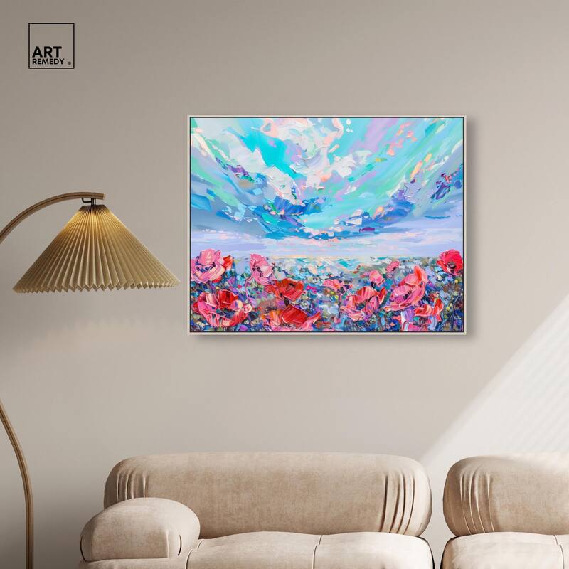Poppy Paradise Canvas by Art Remedy