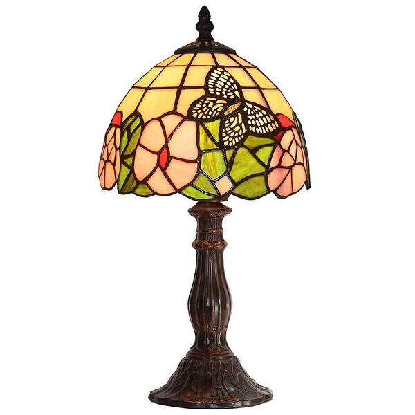 Shop Tiffany Style Mini Accent Lamp Floral Butterfly Flower Nightstand Decor Handmade Gift Am042tl08b Amora Lighting Overstock 28481710