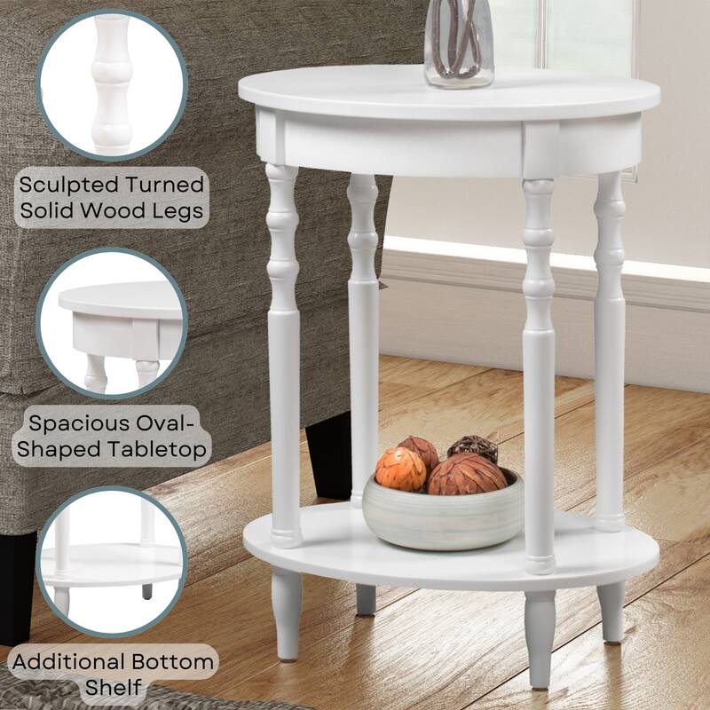 Convenience Concepts Classic Accents Brandi Oval End Table with Shelf