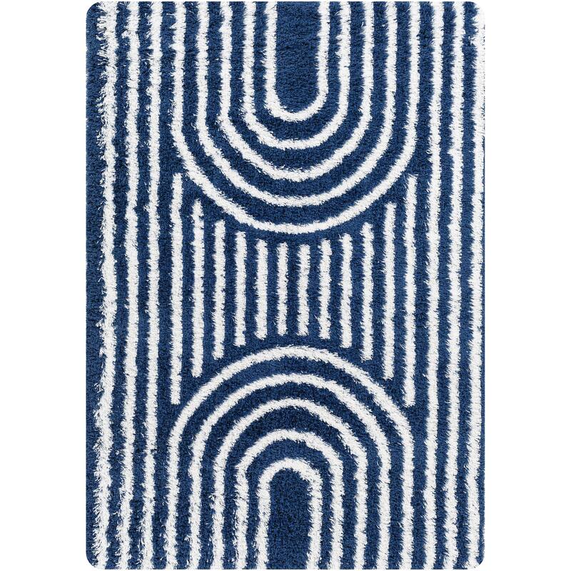 Livabliss Jamal Neutral Rainbow Plush Area Rug