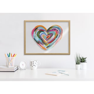 Kate and Laurel Blake Labyrinth Framed Printed Glass by Jessi Raulet