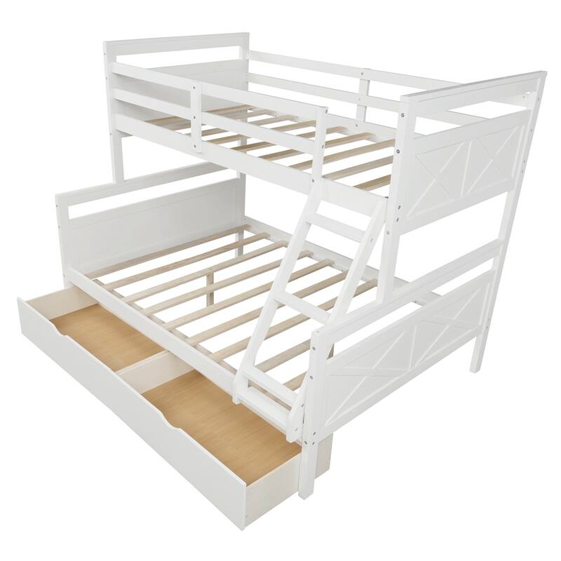 Twin over Full Bunk Bed with Ladder