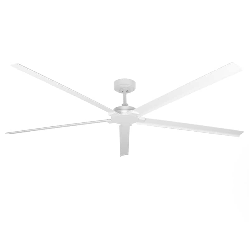 Ceiling Fan 72" Industrial 5-Blade White IPX4 Outdoor Use