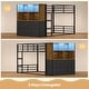 preview thumbnail 22 of 41, Twin Size Low Loft Bed 6 Fabric Storage Drawers LED Lights Twin Over Twin Bunk Bed