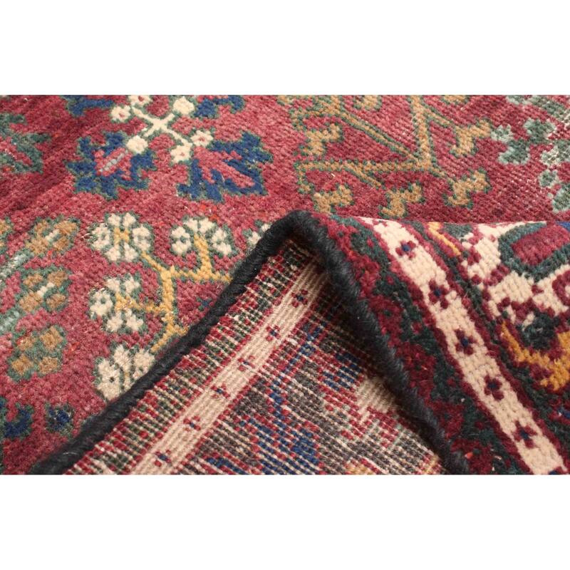 ECARPETGALLERY Hand-knotted Kayseri Burgundy Wool Rug - 4'2 x 6'9