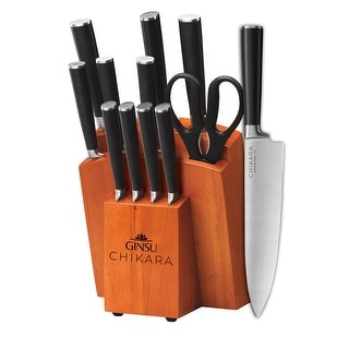  Ginsu Chikara 8 piece Bamboo block Knife Set, Black