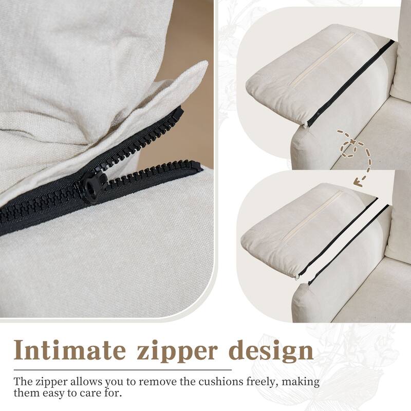 71.28" Chenille 2-Seater Sofa, Cloud-Like Comfort with High-Resilience Sponge, Modern Minimalist Design