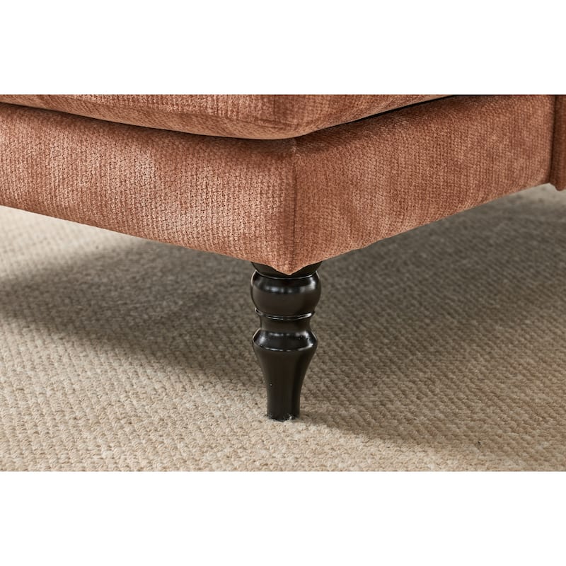 GDFStudio - Marcelline Chaise Lounge Recliner with Solid Wood Frame and Cushion