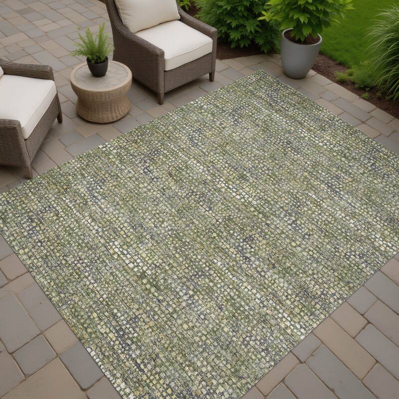 Machine Washable Indoor/ Outdoor Casual Kersey Chantille Rug