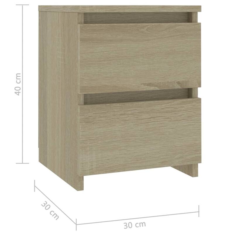 vidaXL Bedside Cabinet Engineered wood 11.8x11.8x15.7 in