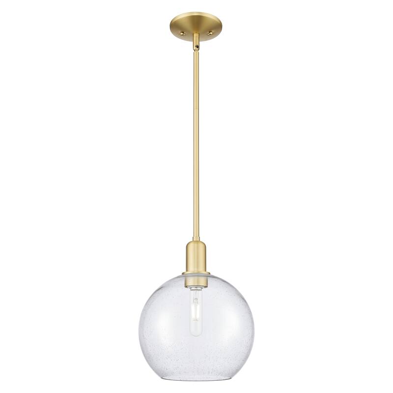 Innovations Lighting Endless Possibilities Arcadia - Athens - 1 Light 10" Stem Hung Mini Pendant - Satin Gold/Seedy