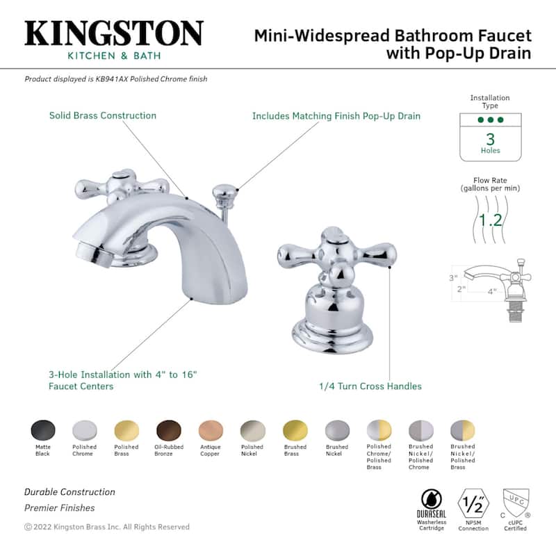 Victorian Mini-Widespread Bathroom Faucet