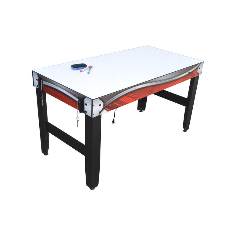 Hathaway Scout 54-in 4-in-1 Multi Combo Game Table, Air Hockey, Arcade Basketball, Table Tennis, Dry Erase Board