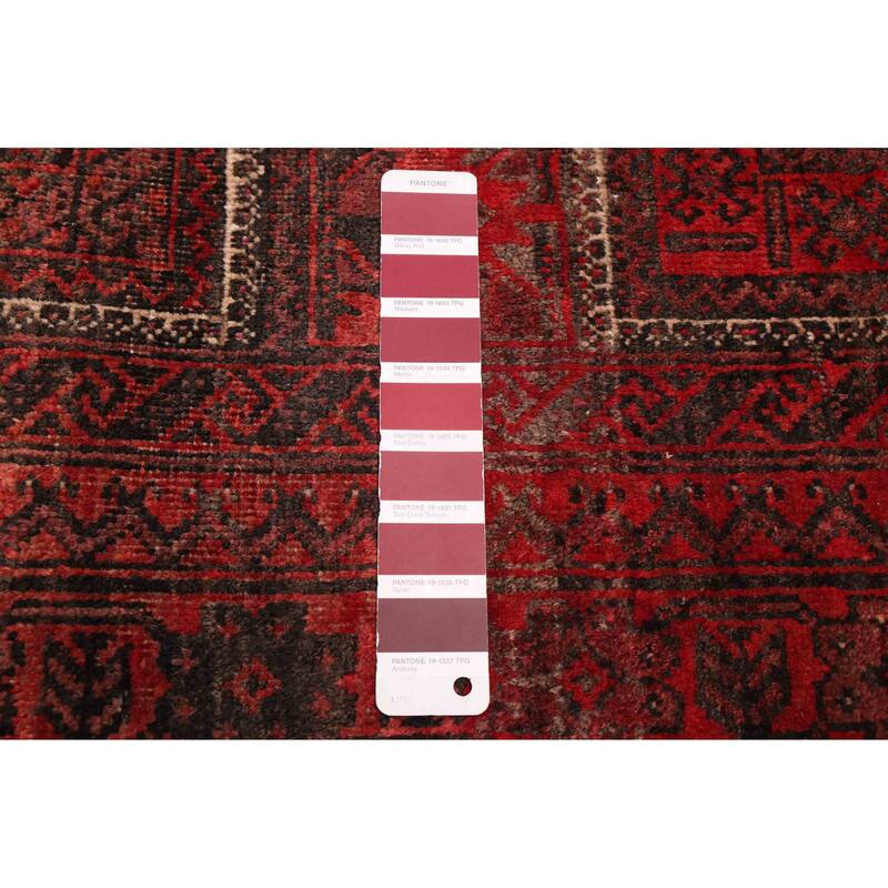 ECARPETGALLERY Hand-knotted Baluch Red Wool Rug - 3'5 x 6'7