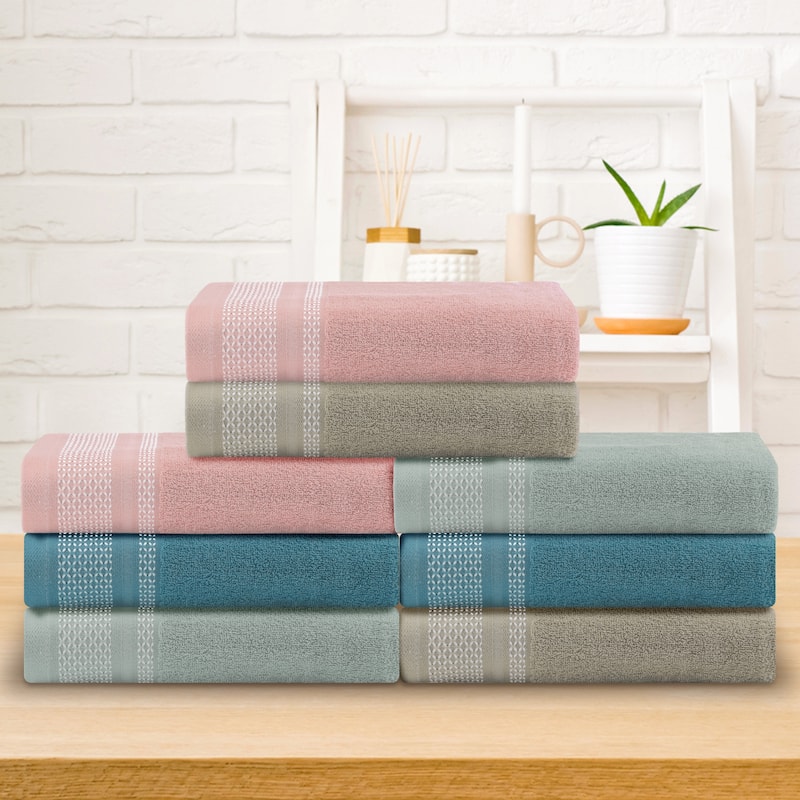 Cotton 2 Pack Towels, Comfort Washcloth, Resistant, Highly Absorbent and Quick Dry Bath Towel for Bathroom 28" x 56"