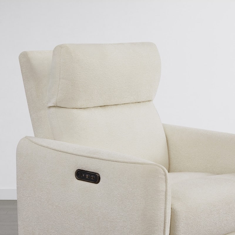 Spruce & Spring Dual Motors Power Lay Flat Recliner with Headrest