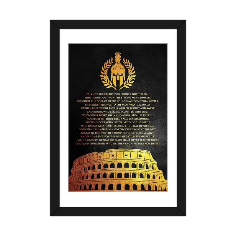iCanvas "The Man In the Arena" by Adrian Baldovino
