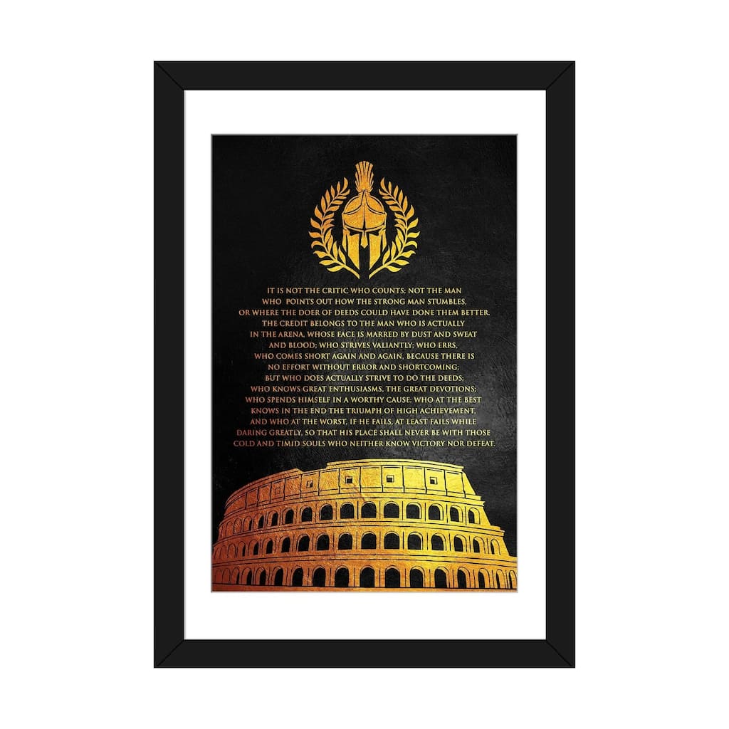 iCanvas "The Man In the Arena" by Adrian Baldovino