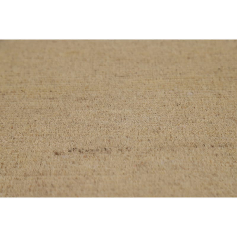 Striped Gabbeh Modern Runner Rug Hand-Knotted Wool Carpet - 2'10"x 9'6"
