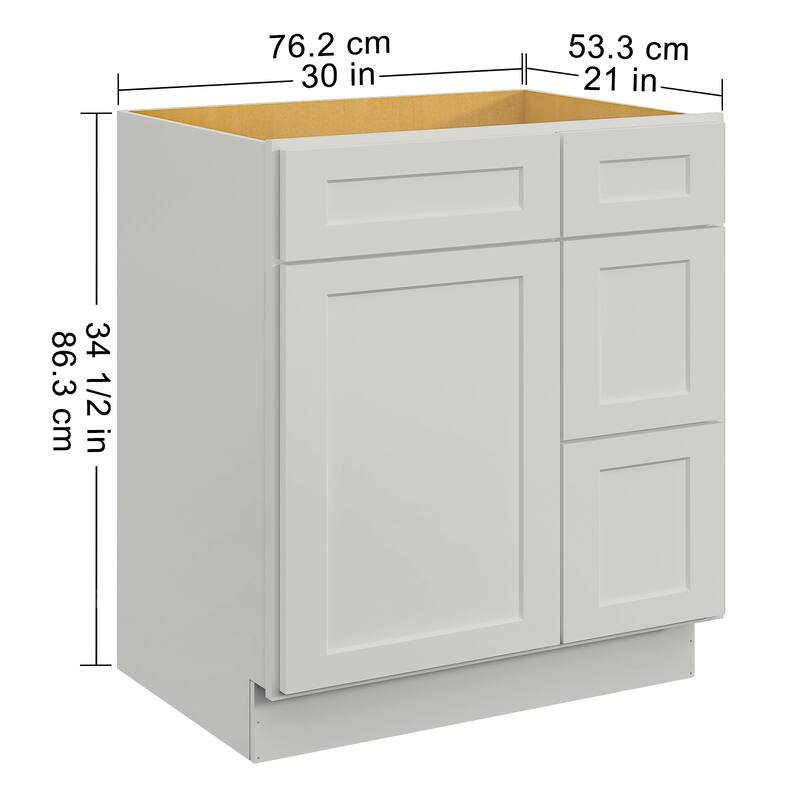 30-inch Bathroom Cabinet with Soft-Close Doors, Versatile Storage, and Waterproof MDF