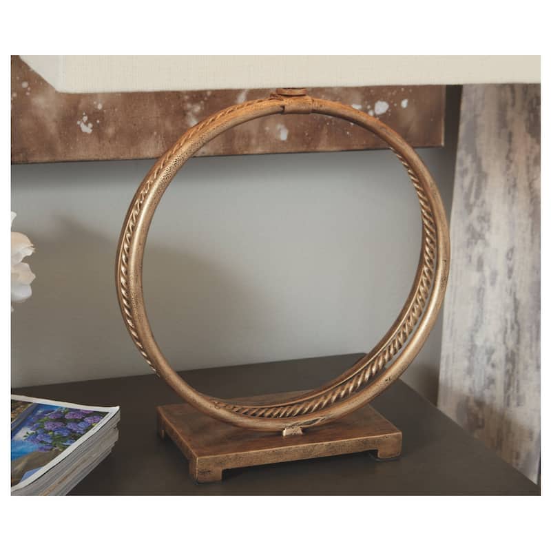 Mahala 28 Inch Metal Table Lamp - Antique Gold Finish - 15x13x19