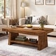 preview thumbnail 7 of 9, 2 Tier Solid Wood Coffee Table for Living Room - 47.24" L x 23.62" W x 19.68" H