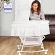 preview thumbnail 6 of 5, Dream On Me Lacy Portable 2 in 1 Bassinet and Cradle in white