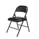 preview thumbnail 5 of 14, (4 Pack) Commercialine Vinyl Padded Folding Chair Black