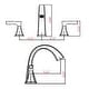 preview thumbnail 19 of 21, BATHLET Widespread Bathroom Sink Faucet with Drain Assembly