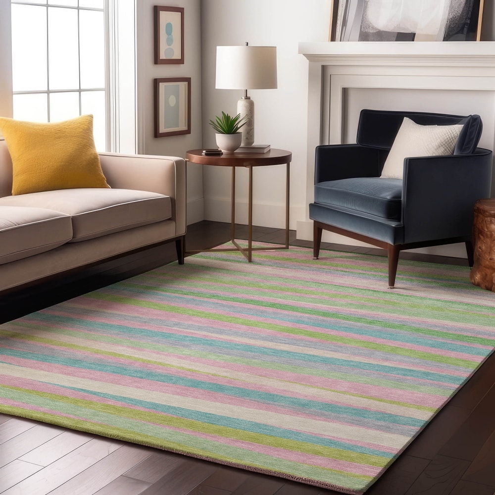 Premium Washable Super Soft Modern Stripes Mayfield Rug