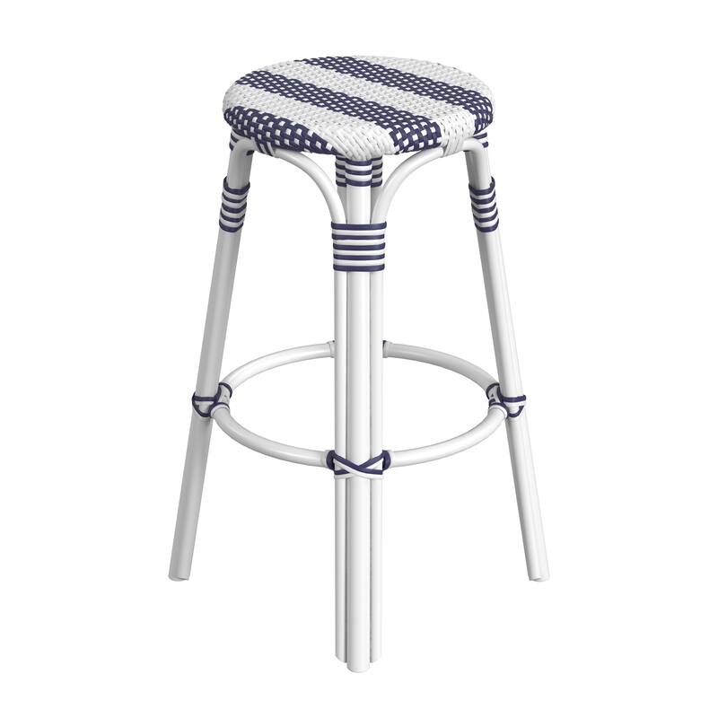 Tobias Rattan Round Bar Stool