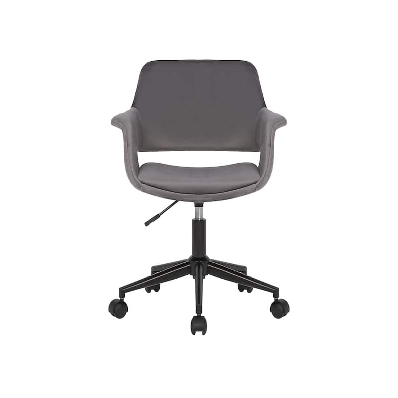Porthos Home Rylee Swivel Office Chair, Velvet, Adjustable Height