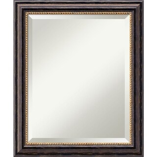 Beveled Wood Bathroom Wall Mirror - Tuscan Rustic Frame - Bed Bath ...