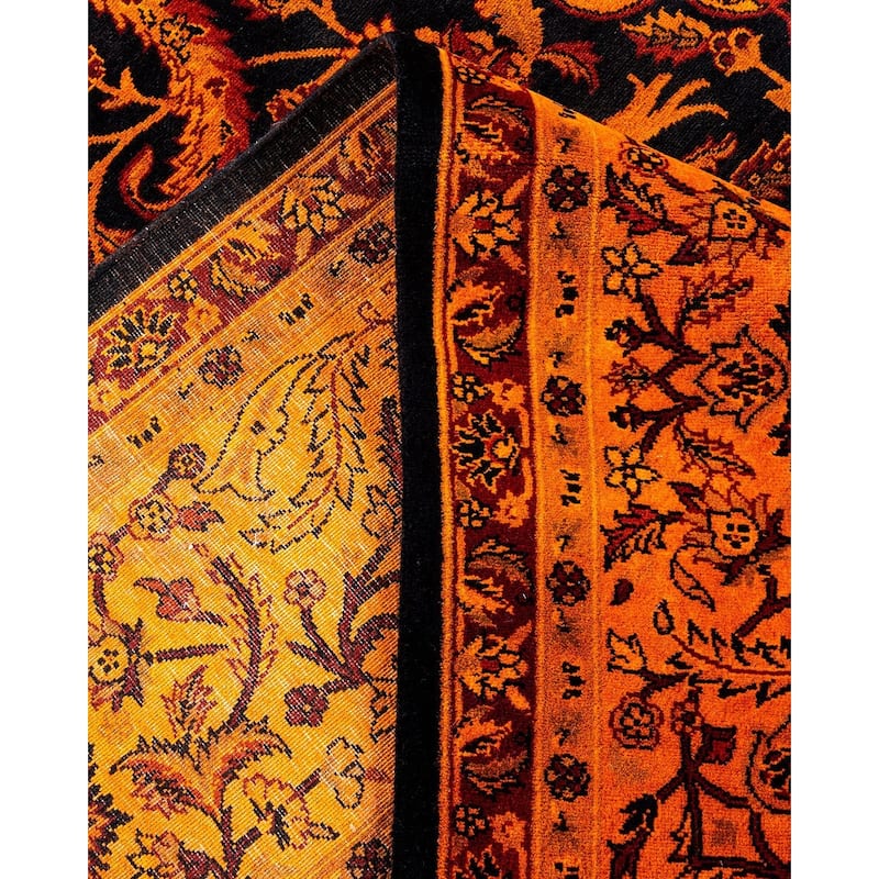 Fine Vibrance, One-of-a-Kind Hand-Knotted Area Rug - Orange, 9' 1" x 12' 2" - 9' 1" x 12' 2"