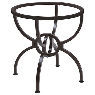 Aviano Round Metal Dining Table Base Gunmetal - Bed Bath & Beyond ...