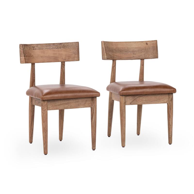 Alvaro Set of 2 Acacia Wood Dining Chairs