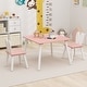 preview thumbnail 13 of 27, 3 Pieces Kids Table and Chairs Set for Arts Crafts Snack Time - 24.5" x 24.5" x 17"