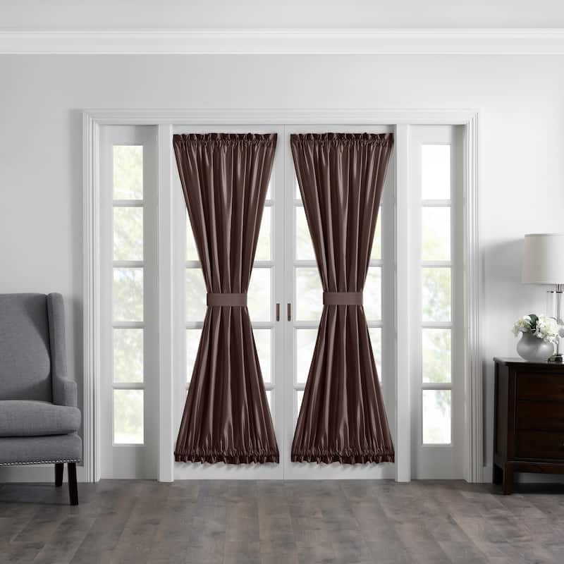 Gracewood Hollow Ford Faux Silk French Door Window Panel