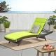 preview thumbnail 132 of 187, Salem Outdoor Wicker Adjustable Chaise Lounge with Cushion by Christopher Knight Home Brown+Bright Green