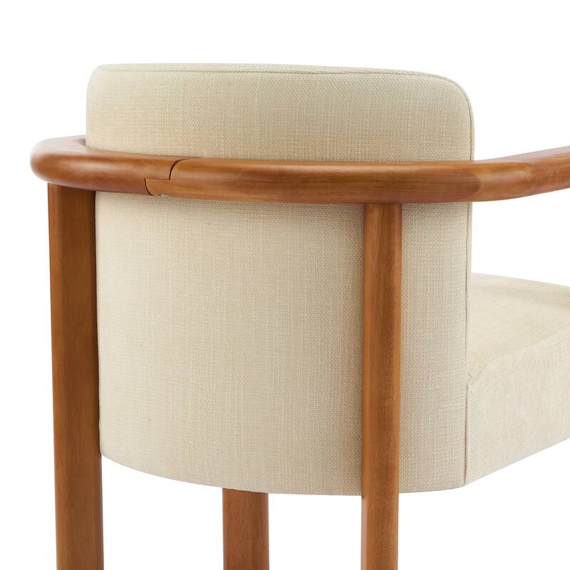 Christopher Knight Home - Alder Upholstered Dining Chair Set with Rubber Wood Frame