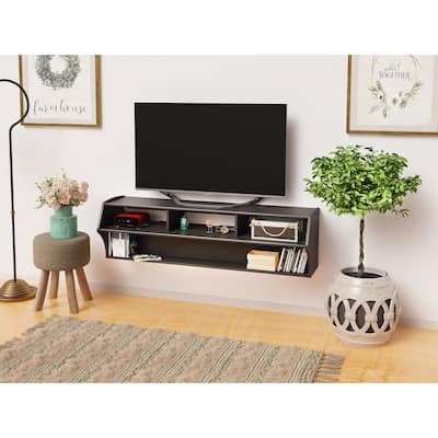 Prepac Altus Plus 58" Floating TV Stand - 58.25" W x 16.75" H x 16.00" D