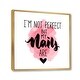 preview thumbnail 8 of 10, Designart 'I Am Not Perfect But My Nails Are' Modern Framed Canvas Wall Art Print