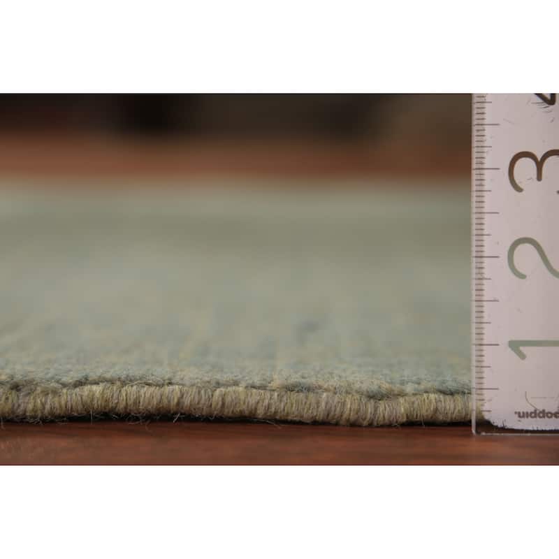 Green Gabbeh Modern Rug Hand-Knotted Wool Carpet - 3'10" x 6'0"